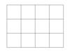 A blank rectangular grid of twelve equally sized squares arranged in a three by four pattern.