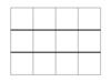 A blank rectangular three by four grid, emphasising the three rows.